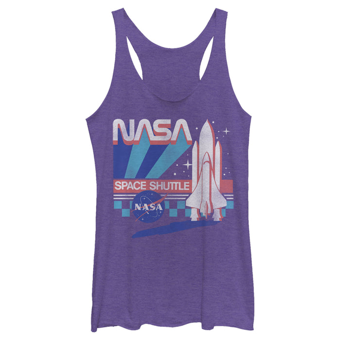 fifth sun Women's NASA Space Shuttle Retro Racerback Tank Top