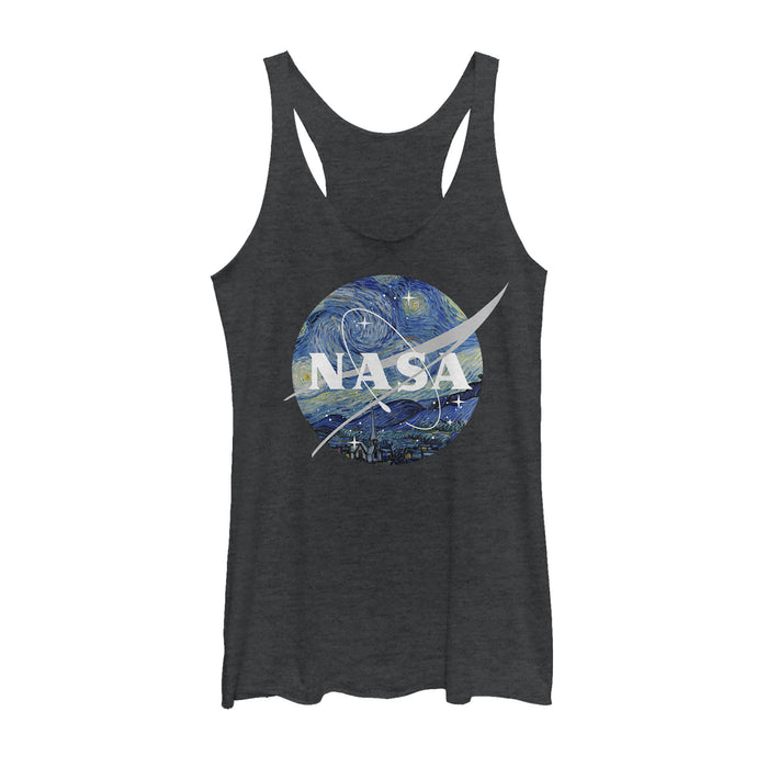 fifth sun Women's NASA Starry Night Logo Racerback Tank Top