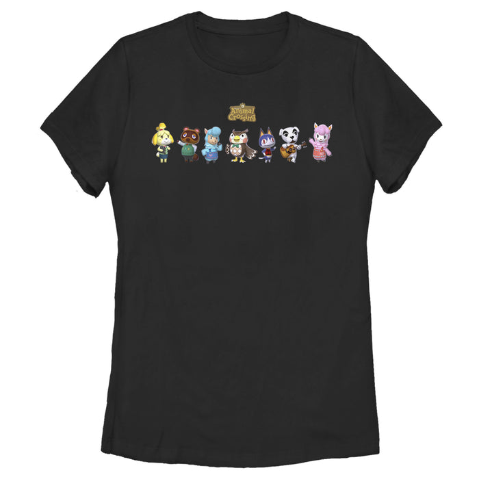 Fifth Sun Women's Nintendo Animal Crossing Character Lineup T-Shirt