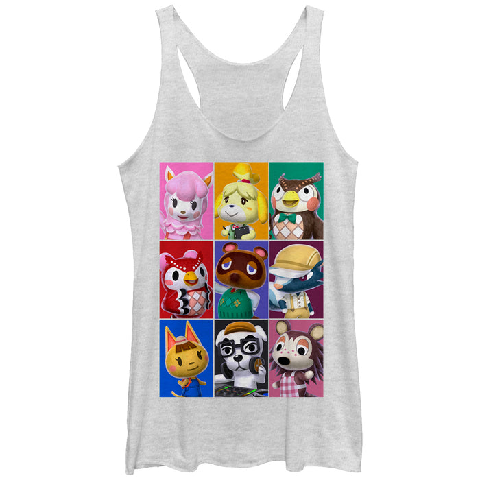 fifth sun Women's Nintendo Animal Crossing Characters Racerback Tank Top