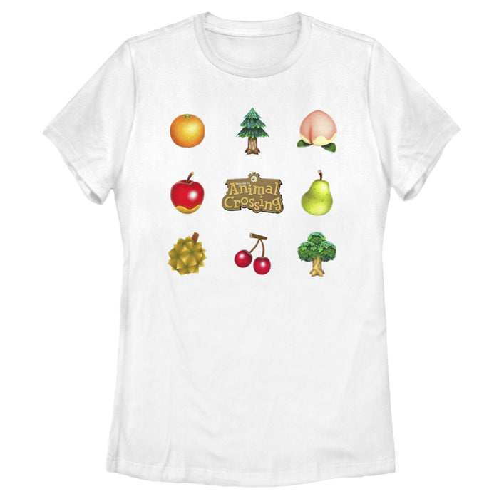 fifth sun Women's Nintendo Animal Crossing Items Found Title Logo T-Shirt