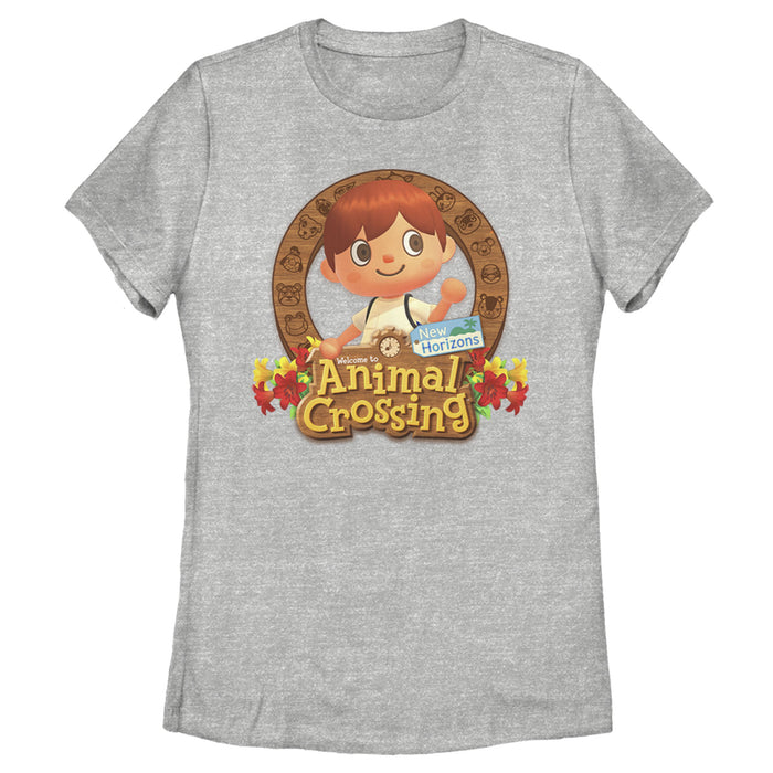 fifth sun Women's Nintendo Animal Crossing New Horizons Frame T-Shirt