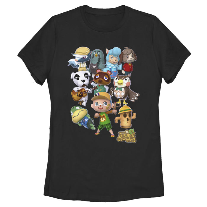 fifth sun Women's Nintendo Animal Crossing New Leaf Gang T-Shirt
