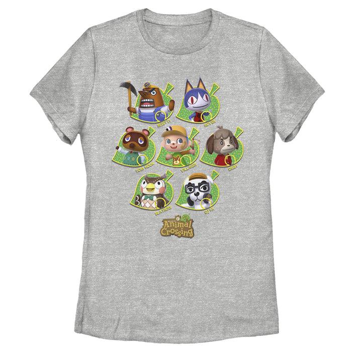 fifth sun Women's Nintendo Animal Crossing New Leaf Towns People T-Shirt