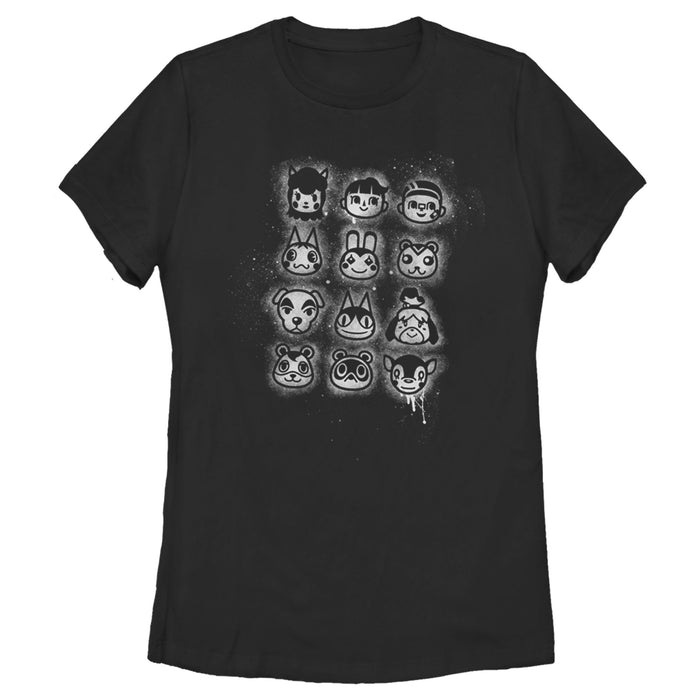 fifth sun Women's Nintendo Animal Crossing Villager Spray Paint T-Shirt