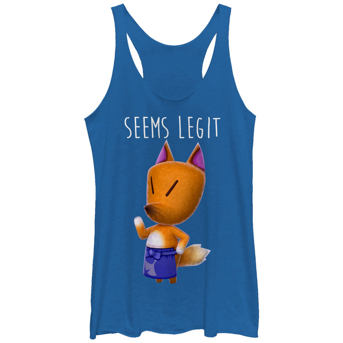 fifth sun Women's Nintendo Animal Crossingd the Fox Seems Legit Racerback Tank Top