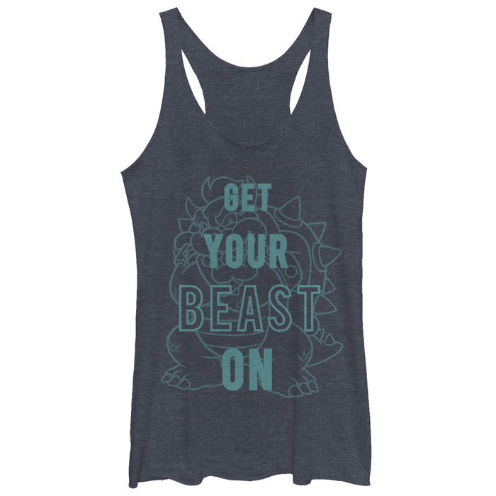 fifth sun Women's Nintendo Bowser Get Your Beast On Racerback Tank Top