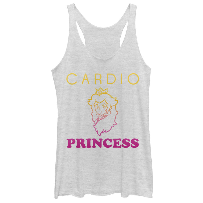 fifth sun Women's Nintendo Cardio Princess Peach Racerback Tank Top