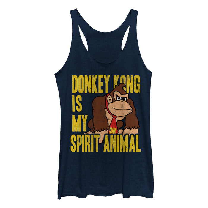 fifth sun Women's Nintendo Donkey Kong is My Spirit Animal Racerback Tank Top
