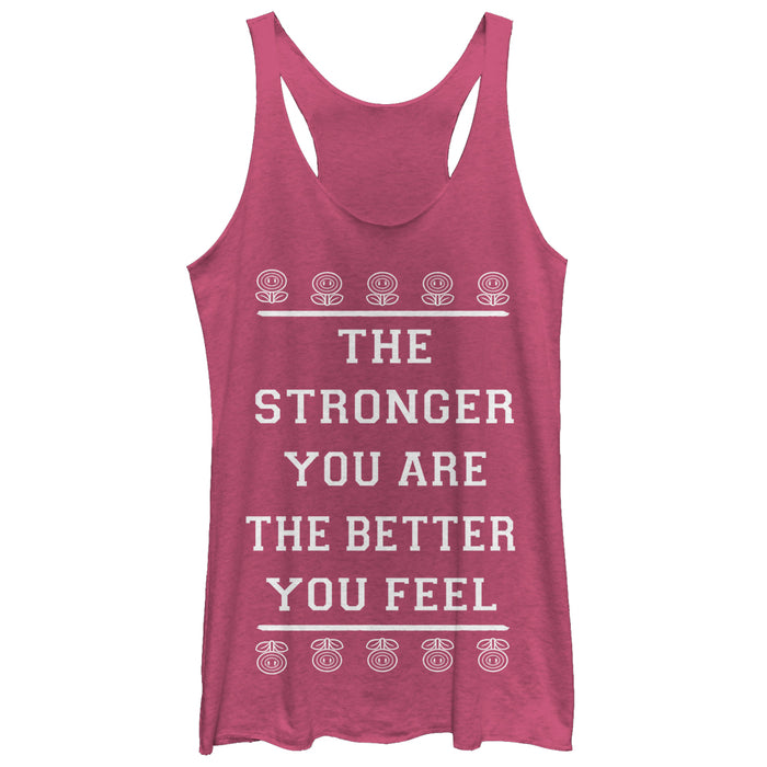 fifth sun Women's Nintendo Fire Flower Stronger Racerback Tank Top