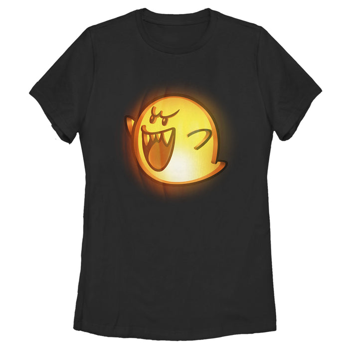 fifth sun Women's Nintendo Halloween Boo Pumpkin T-Shirt