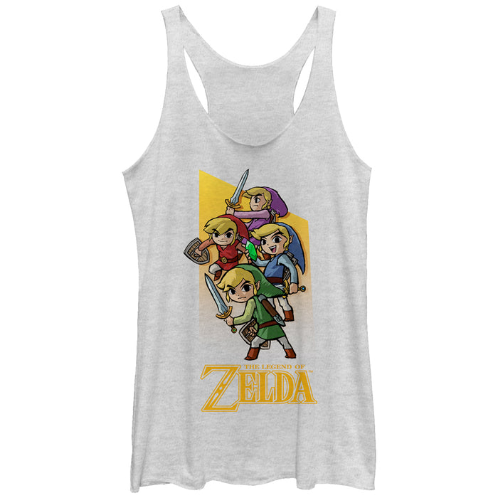 fifth sun Women's Nintendo Legend of Zelda Four Sword Link Racerback Tank Top