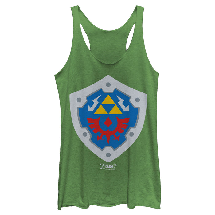 Fifth Sun Women's Nintendo Legend Of Zelda Link's Awakening Hylian Shield Racerback Tank Top