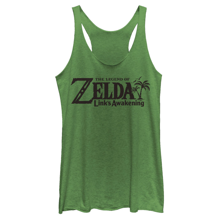 Fifth Sun Women's Nintendo Legend Of Zelda Link's Awakening Switch Logo Racerback Tank Top