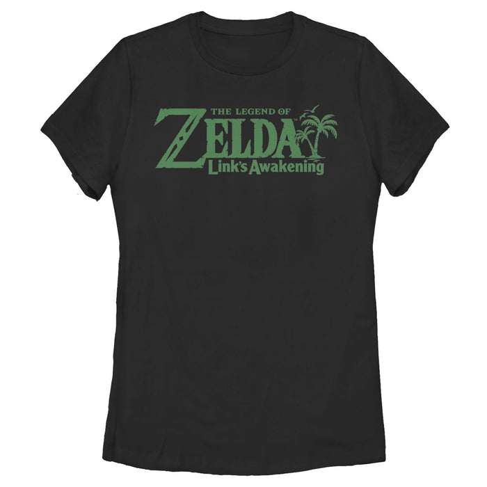 Fifth Sun Women's Nintendo Legend Of Zelda Link's Awakening Palm Logo T-Shirt