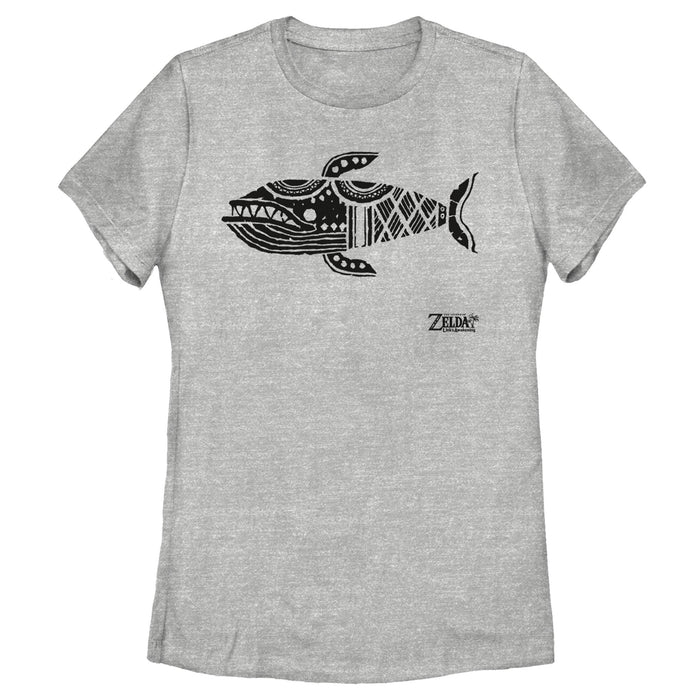 Fifth Sun Women's Nintendo Legend Of Zelda Link's Awakening Whale Hieroglyphic T-Shirt