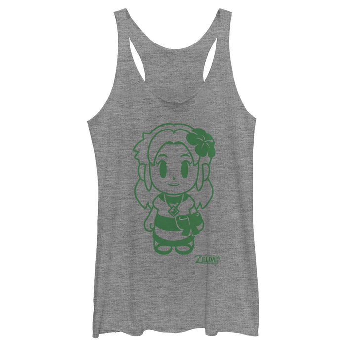 Fifth Sun Women's Nintendo Legend Of Zelda Link's Awakening Sleek Marin Avatar Racerback Tank Top
