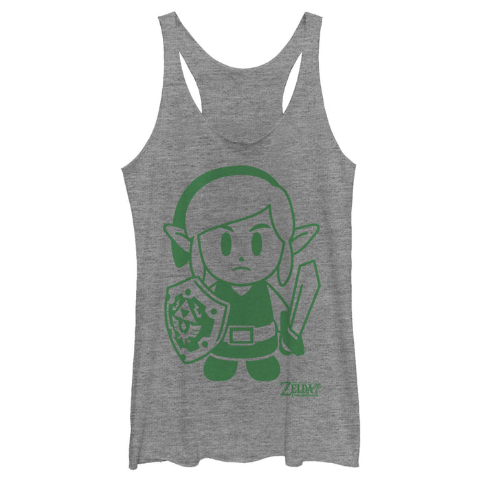 fifth sun Women's Nintendo Legend of Zelda Link's Awakening Sleek Avatar Racerback Tank Top