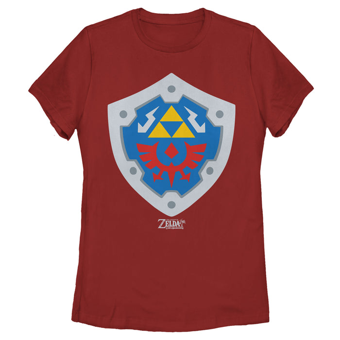 fifth sun Women's Nintendo Legend of Zelda Link's Awakening Hylian Shield T-Shirt