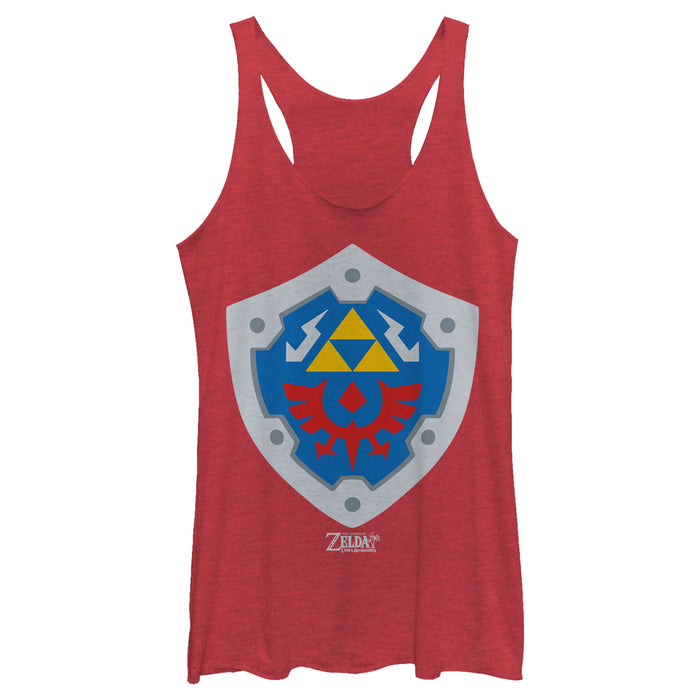 Fifth Sun Women's Nintendo Legend Of Zelda Link's Awakening Hylian Shield Racerback Tank Top