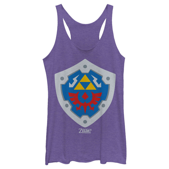 Fifth Sun Women's Nintendo Legend Of Zelda Link's Awakening Hylian Shield Racerback Tank Top