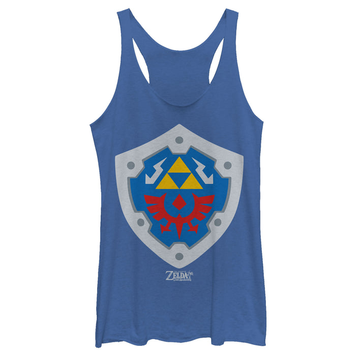 fifth sun Women's Nintendo Legend of Zelda Link's Awakening Hylian Shield Racerback Tank Top