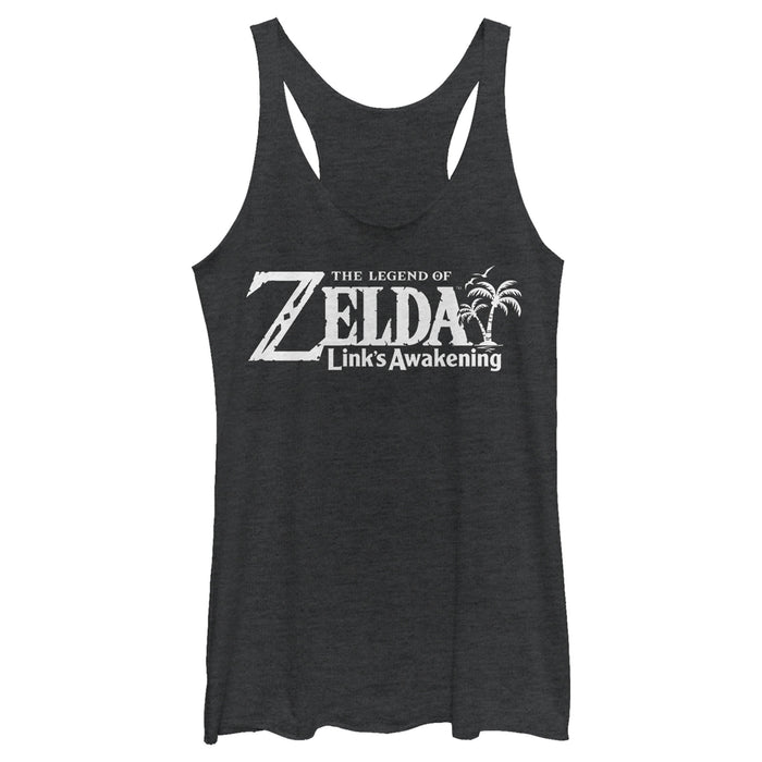 Fifth Sun Women's Nintendo Legend Of Zelda Link's Awakening Classic Logo Racerback Tank Top