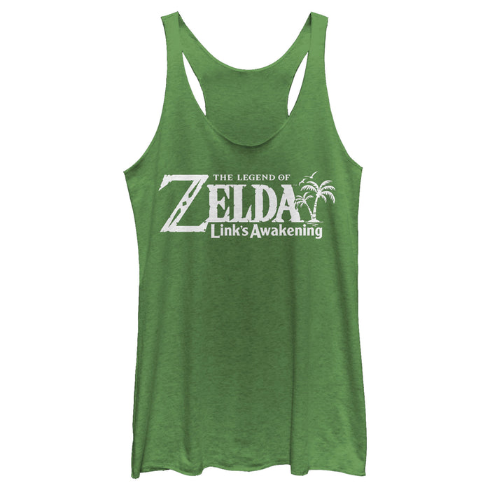 fifth sun Women's Nintendo Legend of Zelda Link's Awakening Classic Logo Racerback Tank Top