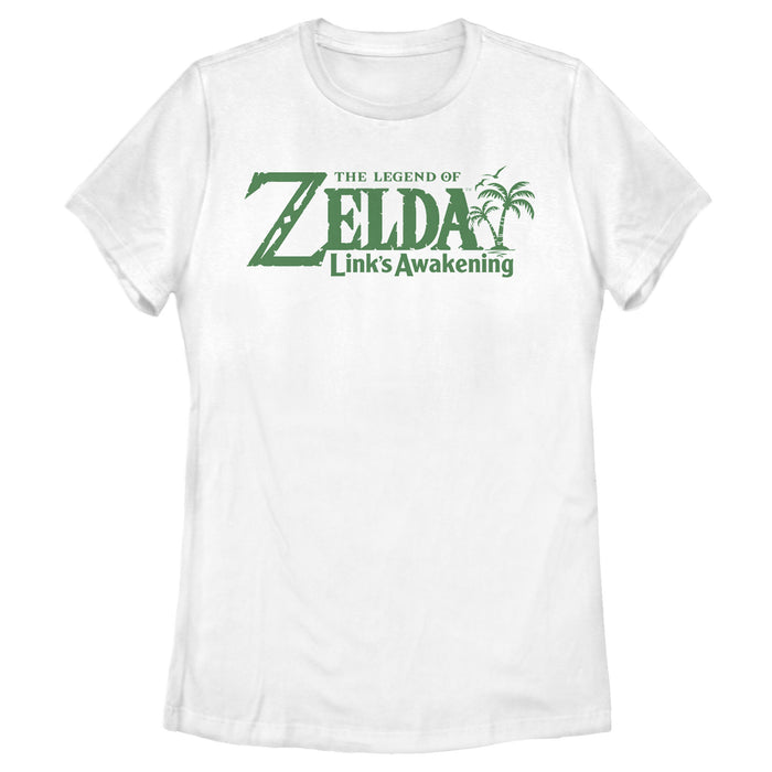 fifth sun Women's Nintendo Legend of Zelda Link's Awakening Palm Logo T-Shirt