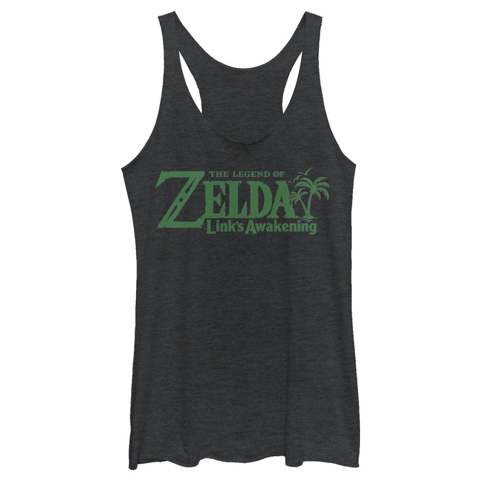 Fifth Sun Women's Nintendo Legend Of Zelda Link's Awakening Palm Logo Racerback Tank Top