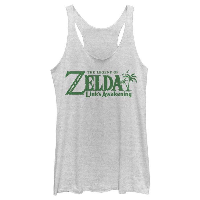 fifth sun Women's Nintendo Legend of Zelda Link's Awakening Palm Logo Racerback Tank Top