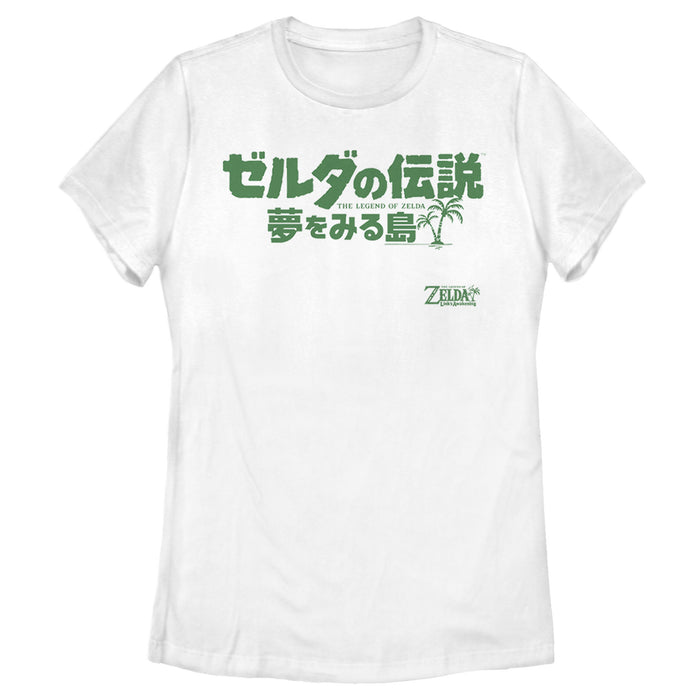 fifth sun Women's Nintendo Legend of Zelda Link's Awakening Japanese Logo T-Shirt
