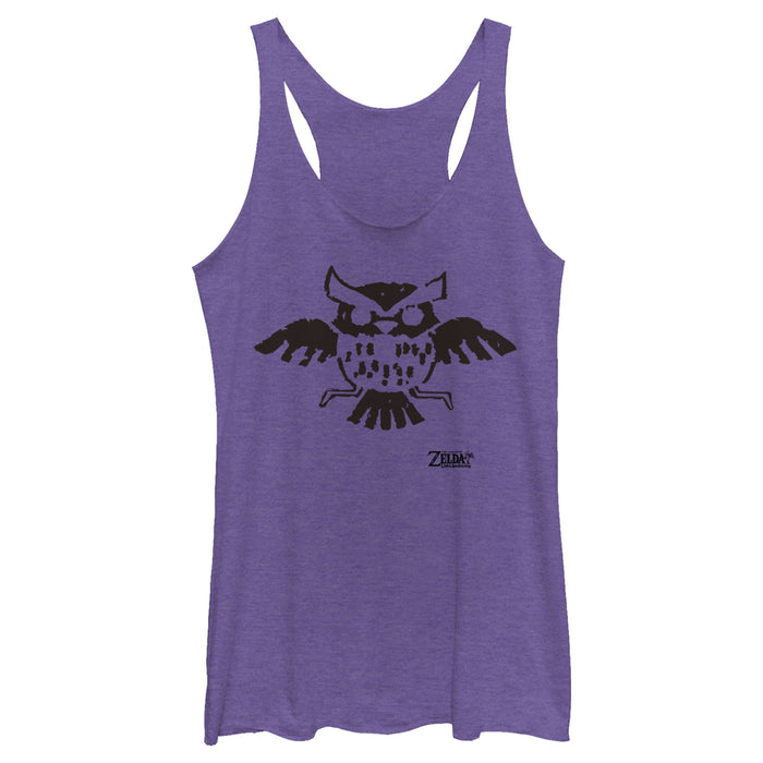 Fifth Sun Women's Nintendo Legend Of Zelda Link's Awakening Owl Hieroglyphic Racerback Tank Top