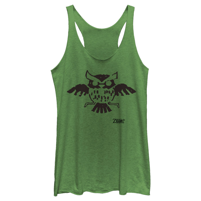 Fifth Sun Women's Nintendo Legend Of Zelda Link's Awakening Owl Hieroglyphic Racerback Tank Top