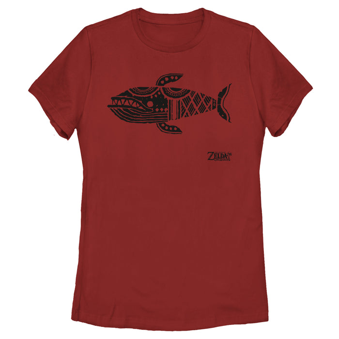 Fifth Sun Women's Nintendo Legend Of Zelda Link's Awakening Whale Hieroglyphic T-Shirt