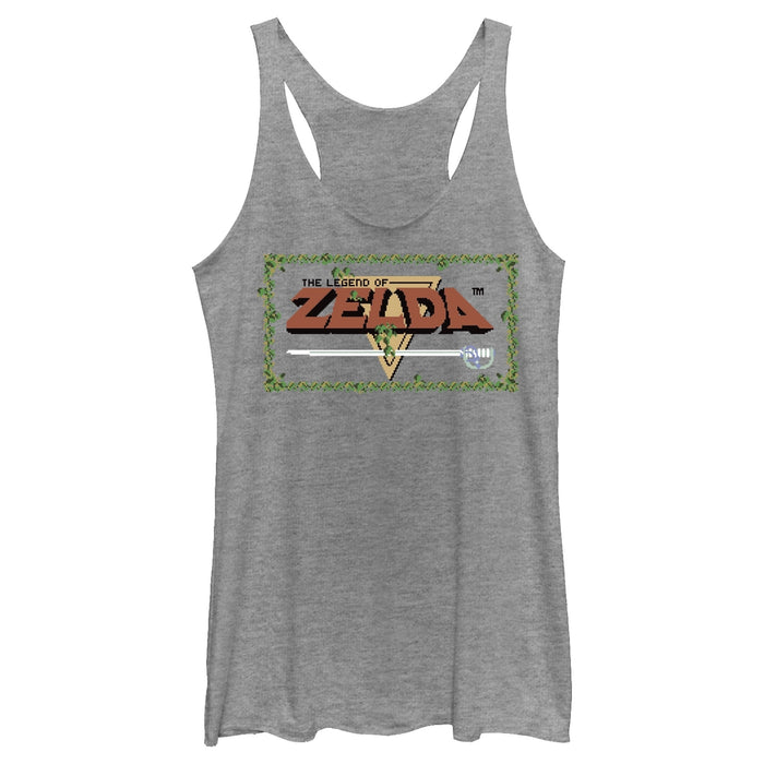 Fifth Sun Women's Nintendo Legend Of Zelda Pixel Logo Racerback Tank Top