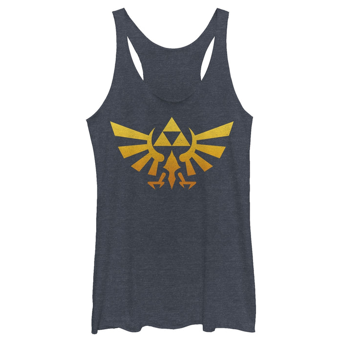 Fifth Sun Women's Nintendo Legend Of Zelda Triforce Fade Racerback Tank Top