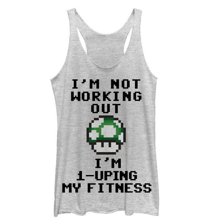 fifth sun Women's Nintendo Mario 1-Uping Fitness Racerback Tank Top