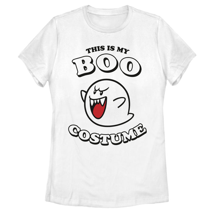 fifth sun Women's Nintendo Mario Boo Costume T-Shirt