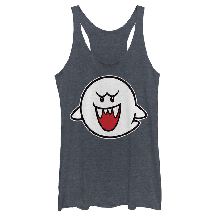 Fifth Sun Women's Nintendo Mario Boo Ghost Racerback Tank Top