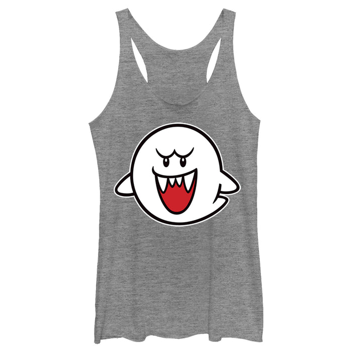 Fifth Sun Women's Nintendo Mario Boo Ghost Racerback Tank Top