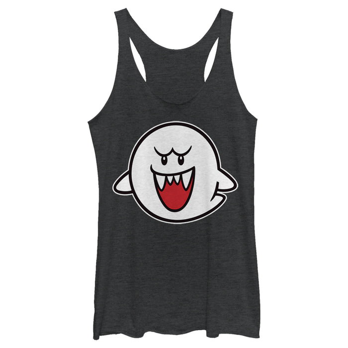 fifth sun Women's Nintendo Mario Boo Ghost Racerback Tank Top