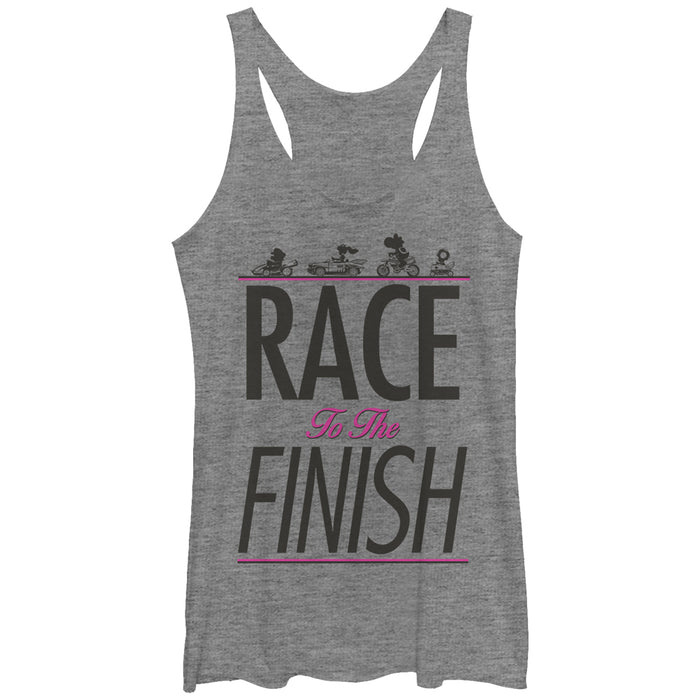 fifth sun Women's Nintendo Mario Kart Race to the Finish Racerback Tank Top
