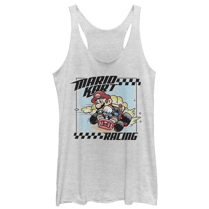 fifth sun Women's Nintendo Mario Kart Racing Frame Racerback Tank Top