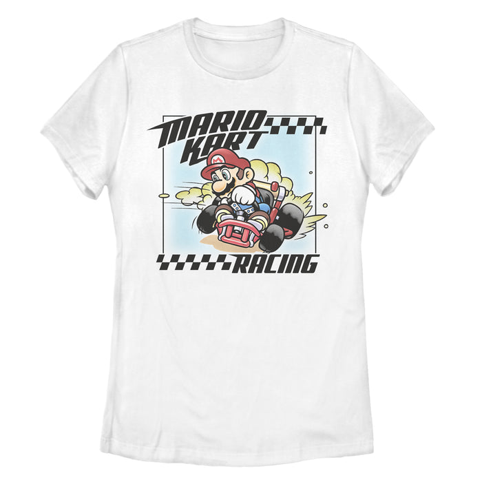 fifth sun Women's Nintendo Mario Kart Racing Frame T-Shirt