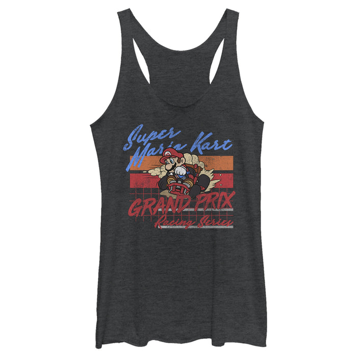 Fifth Sun Women's Nintendo Mario Kart Retro Grand Prix Racerback Tank Top