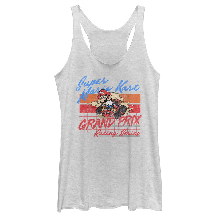 fifth sun Women's Nintendo Mario Kart Retro Grand Prix Racerback Tank Top