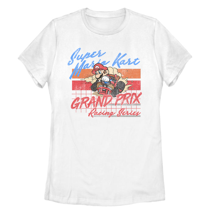 fifth sun Women's Nintendo Mario Kart Retro Grand Prix T-Shirt