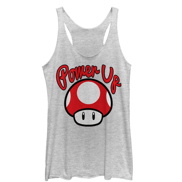 fifth sun Women's Nintendo Power Up Mushroom Racerback Tank Top