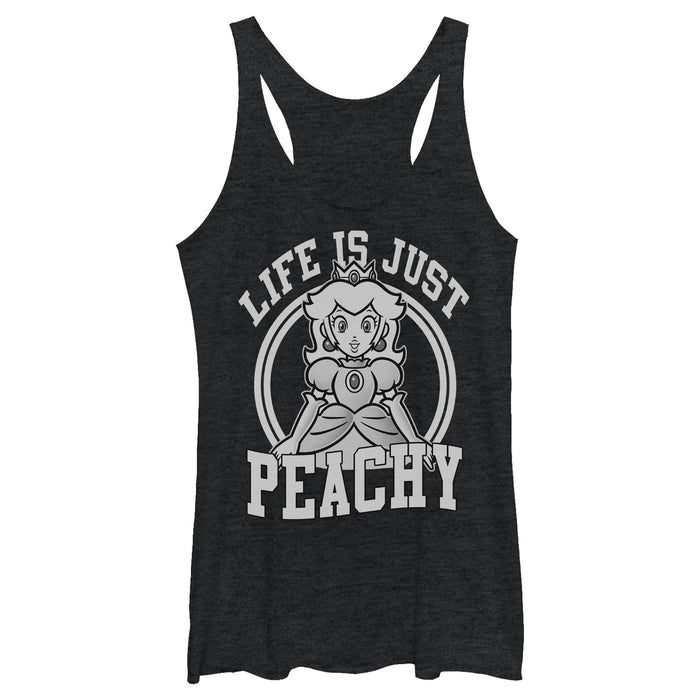 Fifth Sun Women's Nintendo Princess Life Is Just Peachy Racerback Tank Top